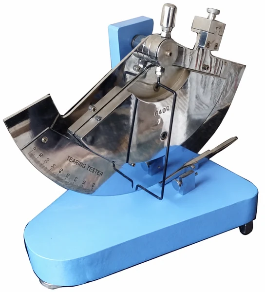 Elmendorf tearing tester with pendulum, specimen clamps and graduated scale