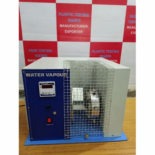 Water vapour permeability tester with guarded specimen assembly and control panel