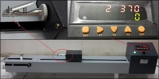 Yarn twist tester with specimen clamps and digital control display